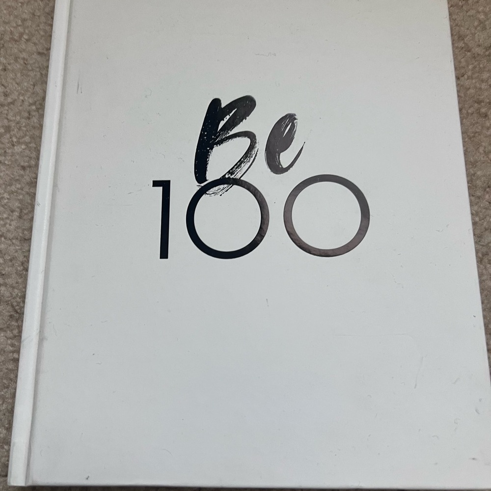 Fitness Journal:  White 'Be 100' Hardcover Book